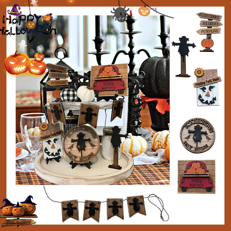 Wooden Layer Trays Decorative Sign Durable Farm Style Crafts Holiday Party Gifts