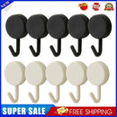 10pcs Nordic Adhesive Wall Hooks Strong Home Towel Key Hanger (Black+White)