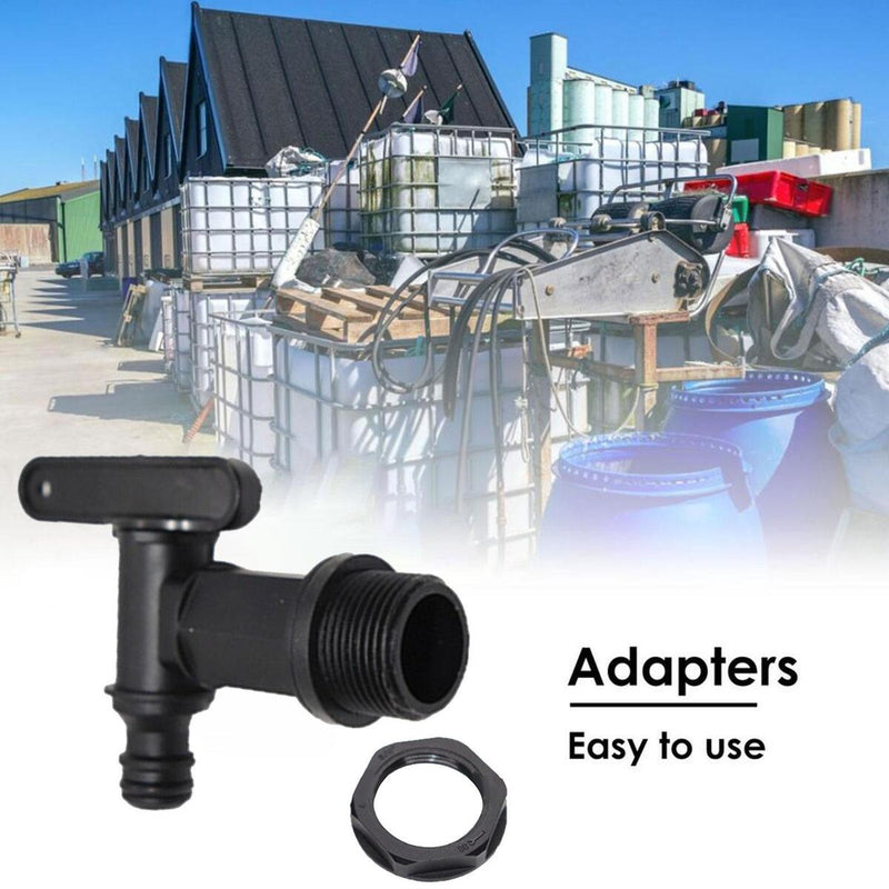 3/4" Plastic Faucet Bucket Tools 16.5mm Barrel Joint C3 Hose For IBCGardenHose.