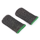 2pcs 24-Stitch Mobile Game Finger Cover Anti-Sweat Anti-Skid (Black Green) Newly