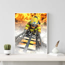 5D DIY Full Drill Diamond Painting Fire Fighter Cross Stitch Mosaic Kits Decor