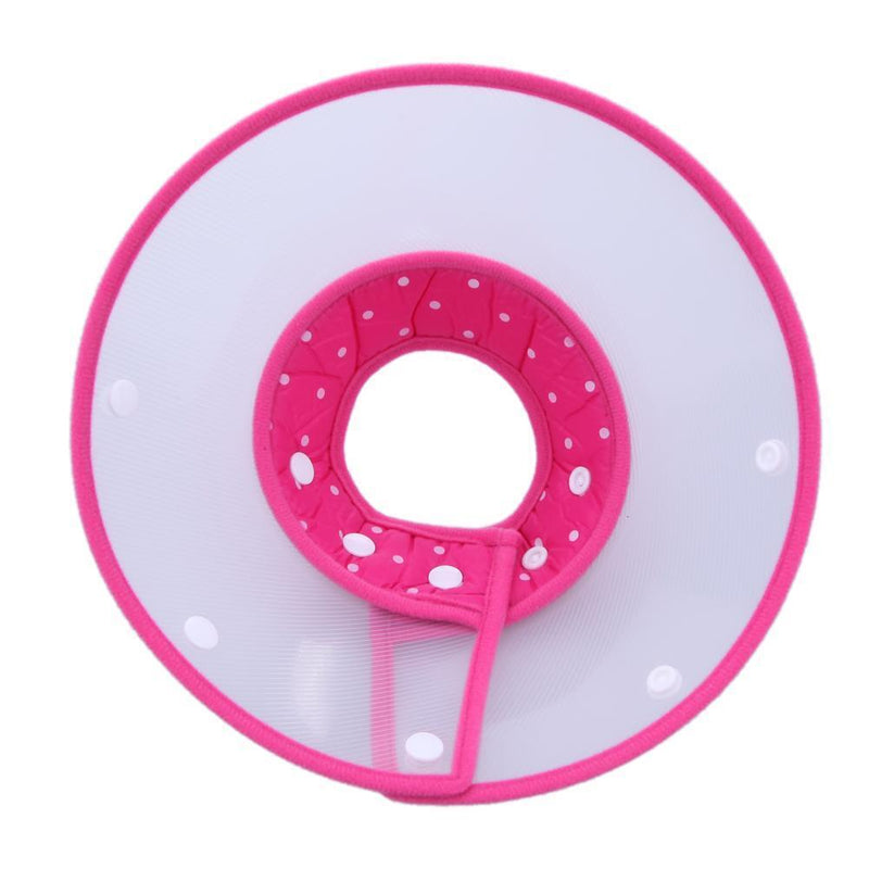 Dog Wound Recovery Cover Pet Anti-Bite Lick Medical Cone Collar (Pink XL) Newly
