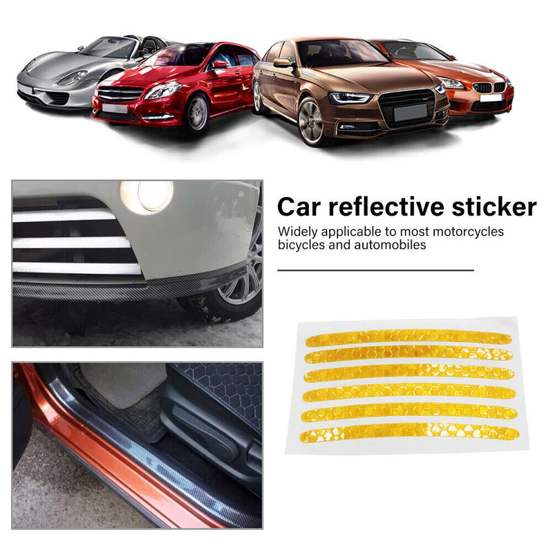 24x Universal Wheel Hub Stickers Car Bike Reflective Tire Rim Tape Strips D