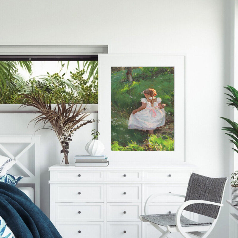 Painting By Numbers Acrylic Hand Painted Little Girl Digital Picture Art Decor