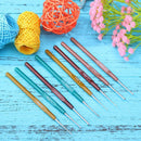 8pcs Plastic Handle Aluminum Head Crochet Hooks Sweater Sewing Needles Kit