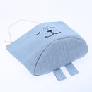 One Layer Pocket Canvas Storage Bag Back Door Wall Hanging Bag(Blue)