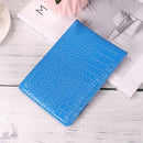 PU Crocodile Golf Leather Scorebook Wallet Score Card Pocketbook (Blue) Newly