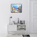 5D Full Round Drill Diamond Painting Seaside Castle Steps DIY Cross Stitch