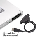 USB 2.0 SATA Optical Drive Cable 7+6 Pin Adapter for Laptop CD-ROM CD DVD