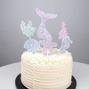 Baby Shower Party Decoration Cupcake Toppers Food Sticks Mermaid Cake Decor