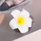 Women Girl Simulation White Plumeria Hairpin Beach Seaside Hair Clip Flower