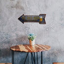 Retro Arrow Shaped Beer Metal Plate Painting Bar Pub Tin Plaques Wall Sign