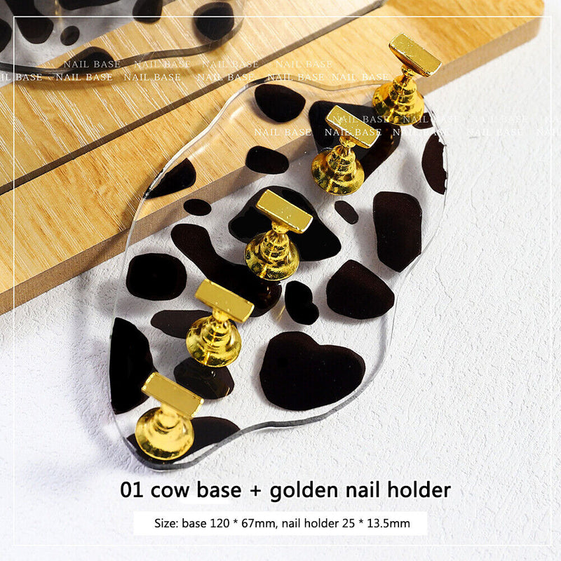 Nail Art Practice Training Display Stand Gel Color False Nails Chart (01)