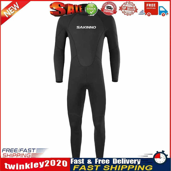 Full Body Men Neoprene Wetsuit Jumpsuit Quick-Drying Wet Suit (Black S) Newly