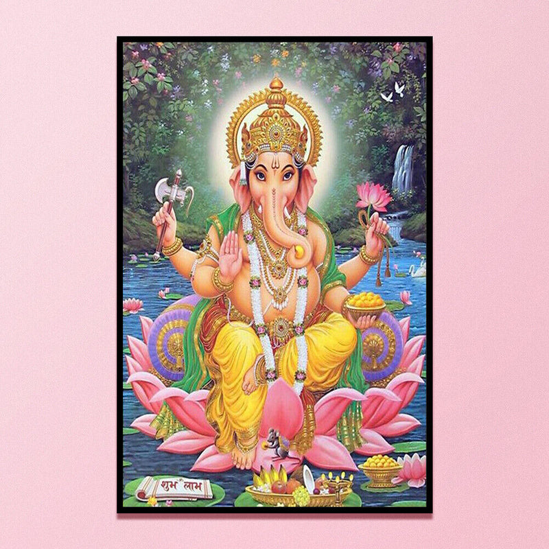 11CT Hindu God Stamped DIY Full Cross Stitch Cotton Thread Printed Embroidery