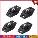 4pcs Rotating Storage Box Caster Ball Universal Trash Can Wheels (Black)