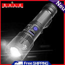 Aluminum Alloy LED Telescope Zoom Flashlight, 5 Modes, Waterproof Hand