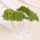 24pcs Dinosaur Cupcake Picks Animal Cake Cartoon Cupcake Stakes Card Birth