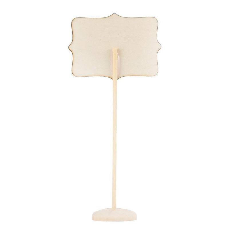 10pcs Retangle Blackboard Stand Wedding Lolly Party Tag(Flower)