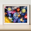 Nine Planets DIY Painting By Numbers Kit Oil Art on Canvas Wall Picture