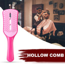 Anti-static Comb Hollow-out Massage Hair Brush Hairdressing Tool (Red) Newly