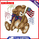 14CT Stamped Decor Cross Stitch Kit DIY Printed Canvas Embroidery Set Needlework