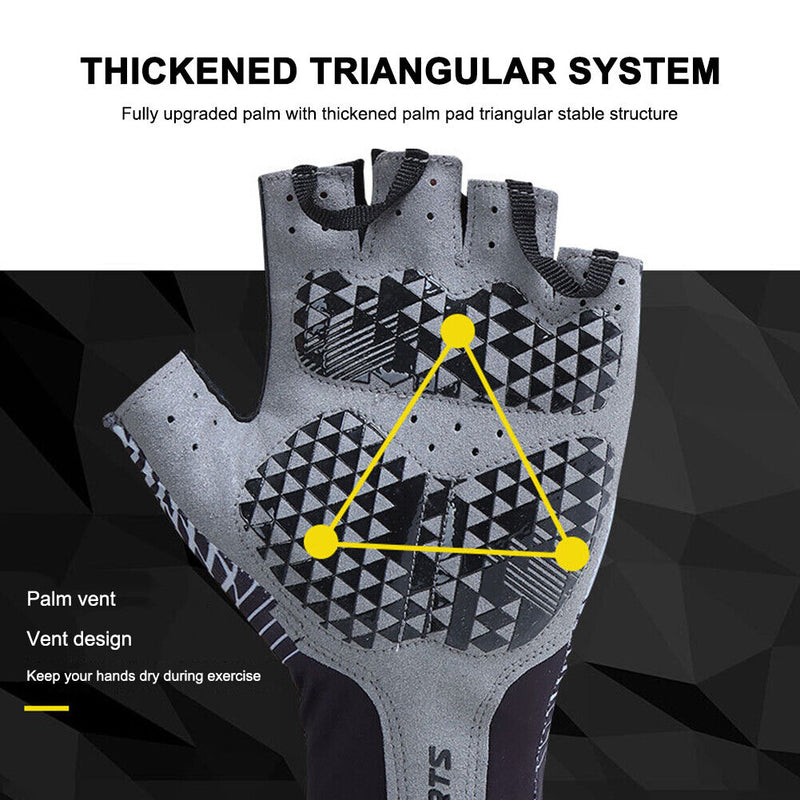 Cycling Sunscreen Gloves Breathable Non-Slip Half Finger Gloves for Men Women