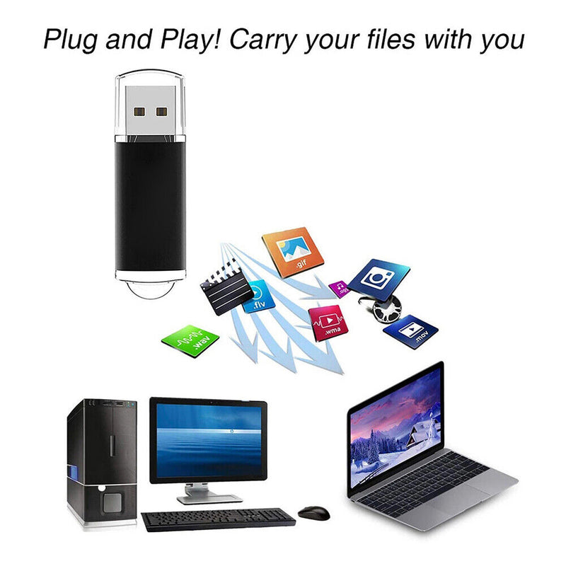 CW10029 High Speed USB 2.0 Flash Drive Clear Cap Thumb Drive (64MB Black)