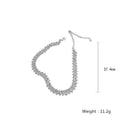 Metal Short Chain Rhinestone Choker Row Diamond Necklace For Women|Girls