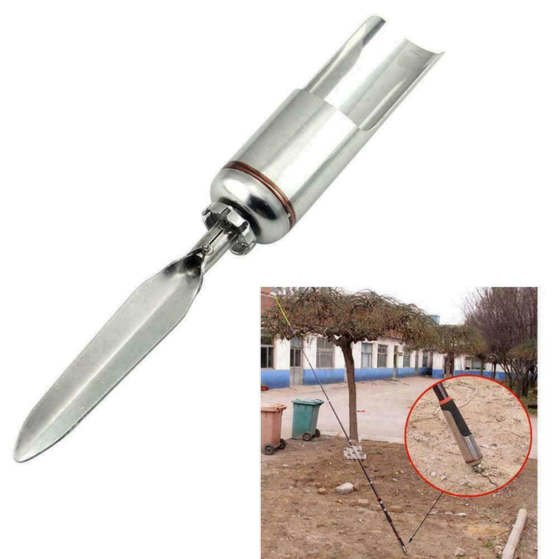 Adjustable Steel Stand Rod Pole Ground Holder Fishing Tackle Support X9Y4