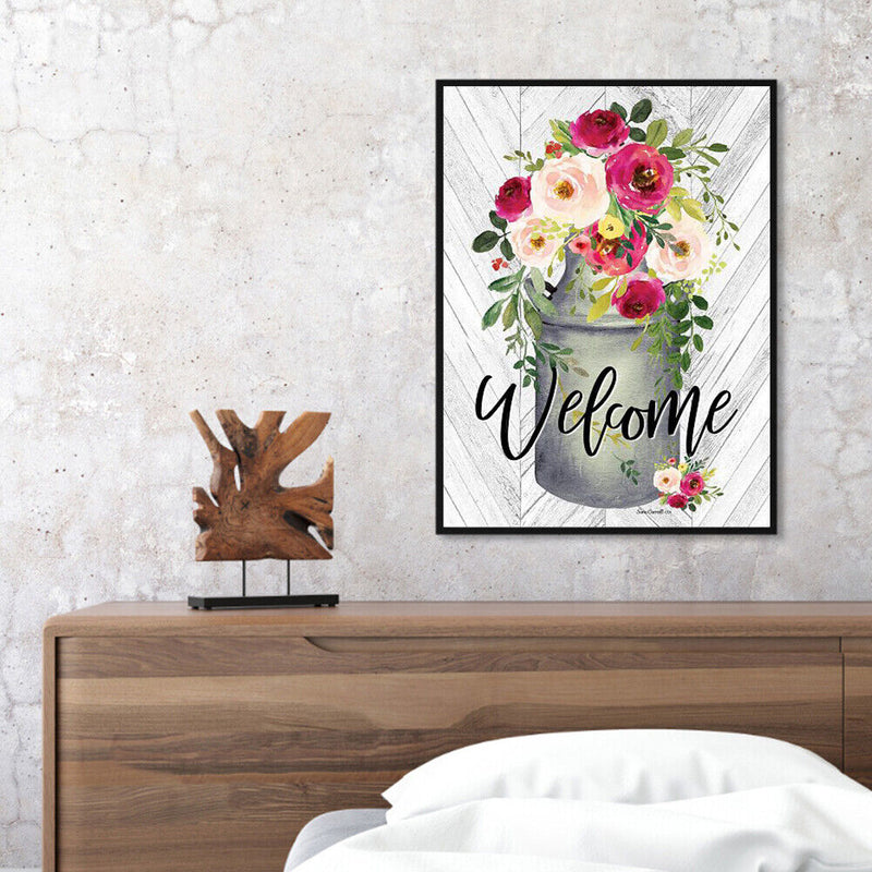 DIY Digital Picture Welcome Flowers Frameless Oil Painting By Number Handicraft