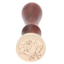 Copper Head Stamp DIY Paint Wax Envelope Sealing Seal with Wood Handle(m003