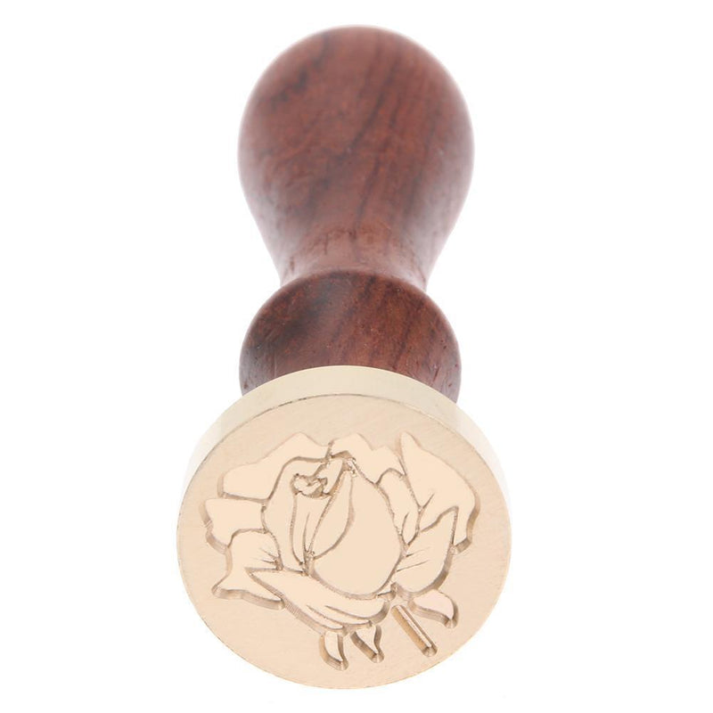 Copper Head Stamp DIY Paint Wax Envelope Sealing Seal with Wood Handle(m003