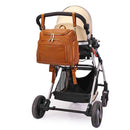 PU Large Capacity Diaper Bag Mommy Bag Backpack for Travel Totes (Brown)