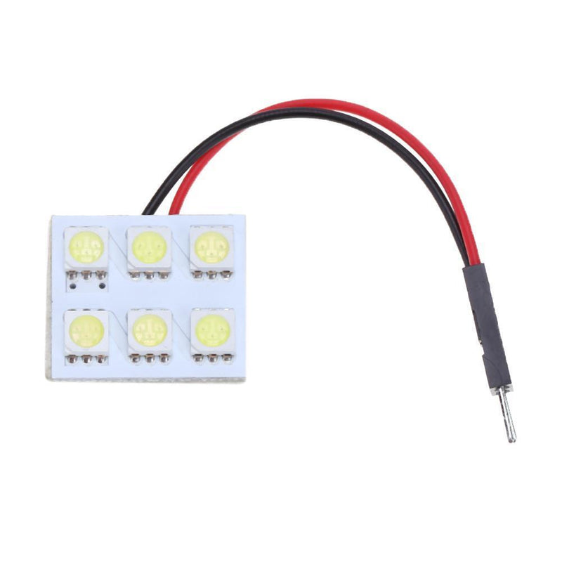 DC 12V 5050 6SMD LED White Light Car Interior T10 Festoon BA9s Lamp Panel