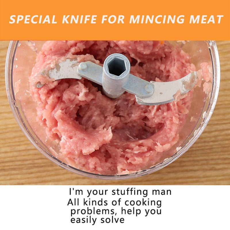 Manual Meat Grinder Food Chopper Mincer Fruit Vegetable Nut Shredder (Blue)