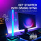 2pcs RGB LED Rhythm Strip Light Kits Voice-Activated Decor Music Lamp Bar Newly