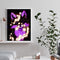 Purple Fox Oil Paint By Numbers Kits Canvas Drawing DIY Coloring Picture for Kid