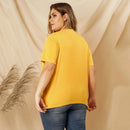 Ladies Printing Loose Round Neck Tops Casual Women Summer Short Sleeve T-shirt