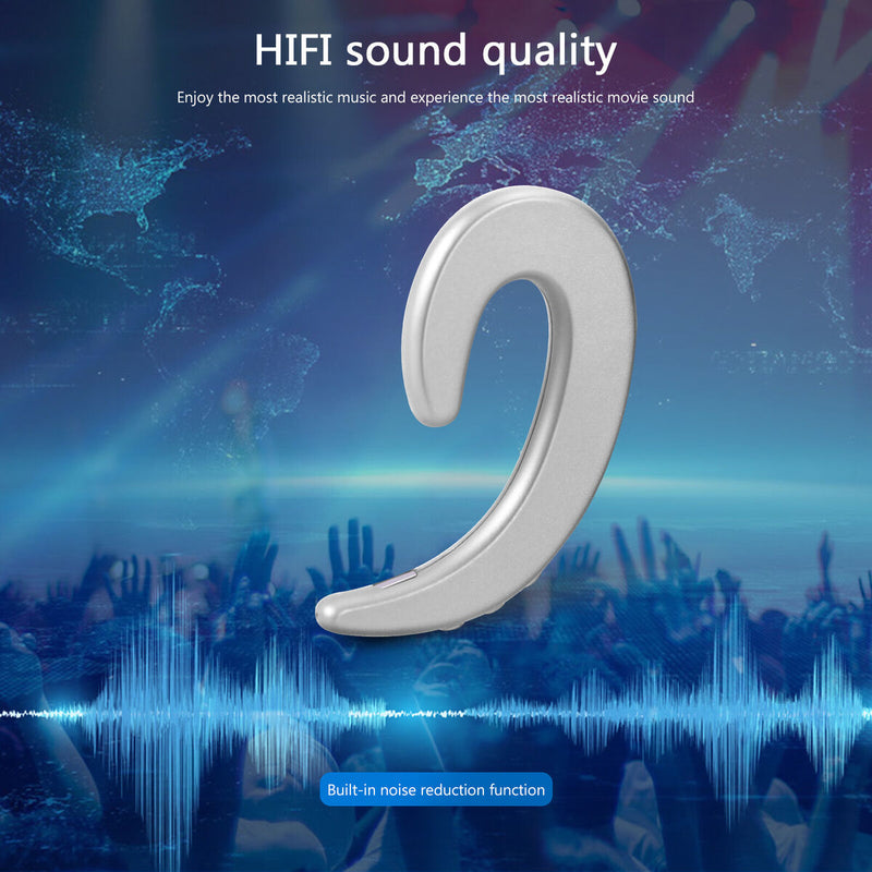 Bone Conduction Headphone Bluetooth-compatible 4.1 with Mic Lightweight Open-Ear