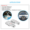 2pcs Car Audio Battery Terminal Connectors Positive Negative Battery Clamps