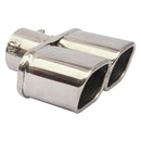 Universal Dual Exhaust Tail Pipe Muffler Tip 2.5 inch Inlet Bolt-on Square