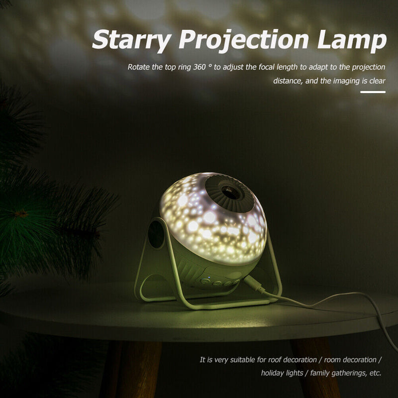 360 Degree Rotating LED Projector Night Light Music Ceiling Galaxy Star Sky Lamp