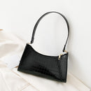 Fashion Women Leather Totes Shoulder Bag Alligator Pattern Small Daily Handbag