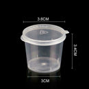 100x/Set Small Plastic Sauce Cups Food Storage Containers Clear +-Lids B hot.