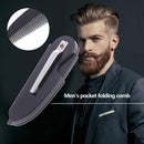 Portable Salon Foldable Pocket Clip Hair Beard Mustache Folding Beard Comb.