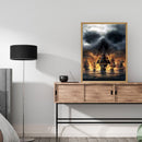 Fire Ship Drawing Frameless DIY Oil Paint by Numbers Canvas Home Decoration