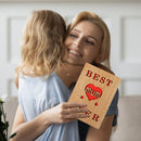 Mothers Day Greeting Card From Daughter/Son, DIY Wood Mum Card with Envelop