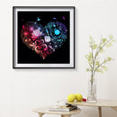 5D Heart Shape Mosaic Diamond Painting Draw Full Round Drill DIY Art Handcraf