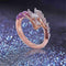 Engagement Crystal Wedding Band Rings Dragon Rings Gothic Rhinestone Zircon